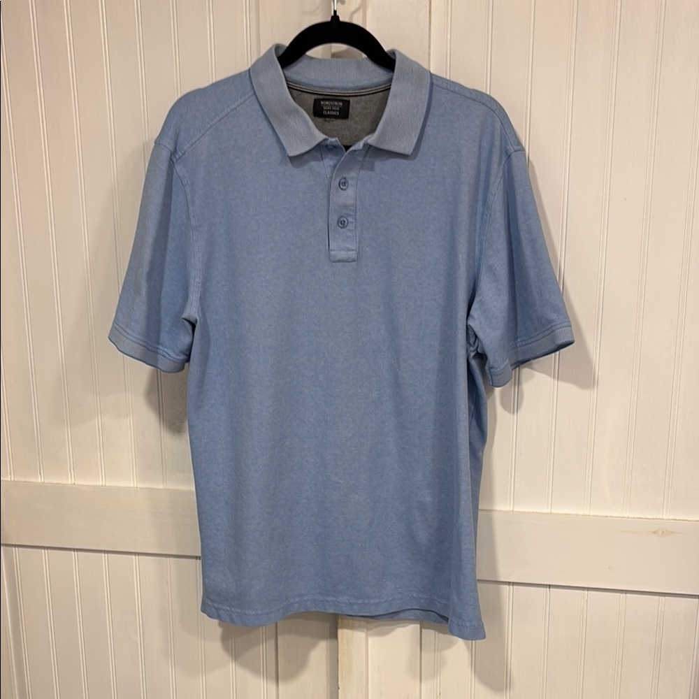 Nordstrom men’s shop classics sky Blue Polo Shirt size L